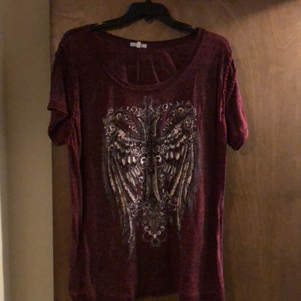 Cross and wings shirt
